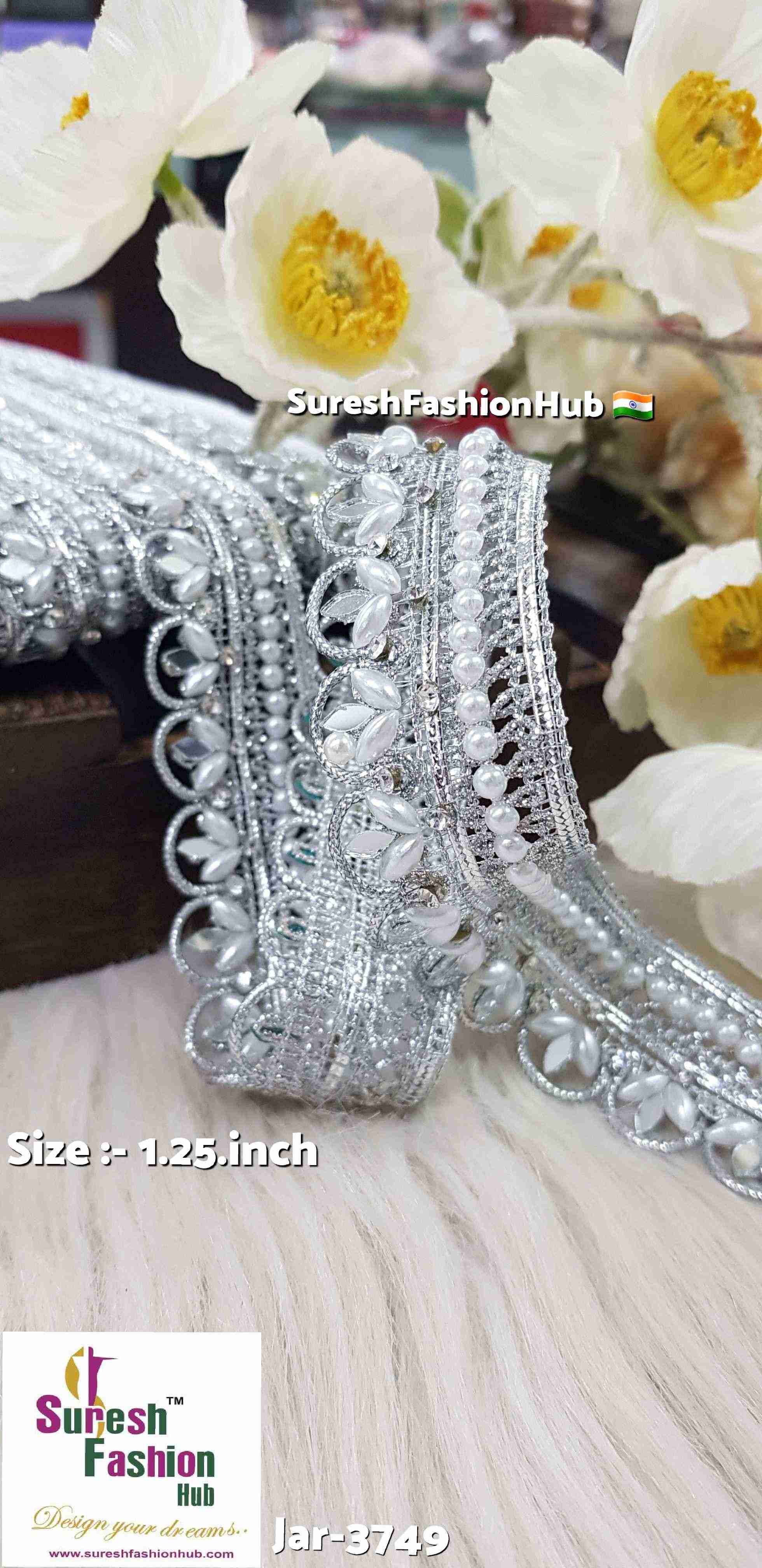 Silver Opulent Jhalar Trim