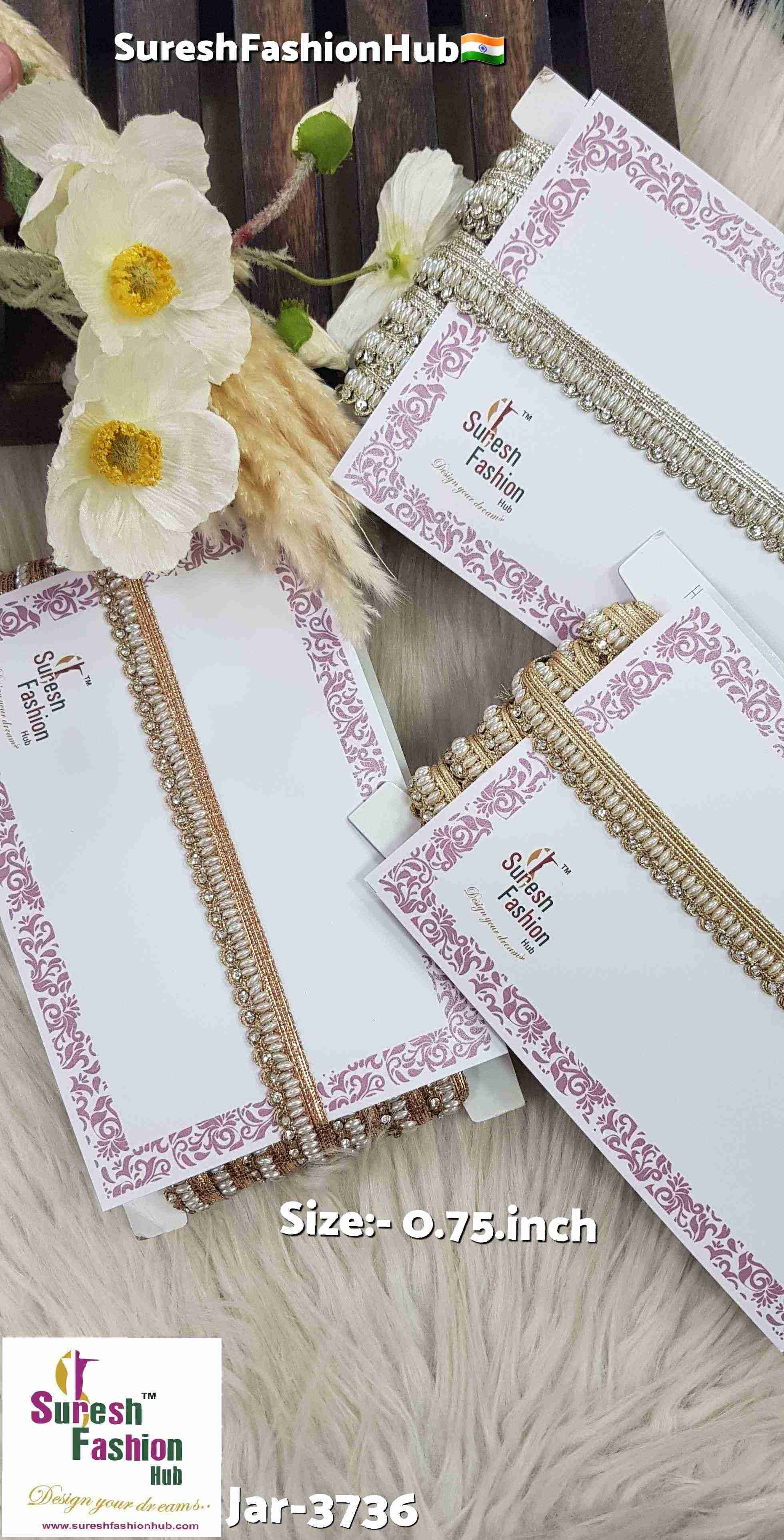 "Elegant Pearl Shade Jhalar Lace Trim for Ethnic Fashion"