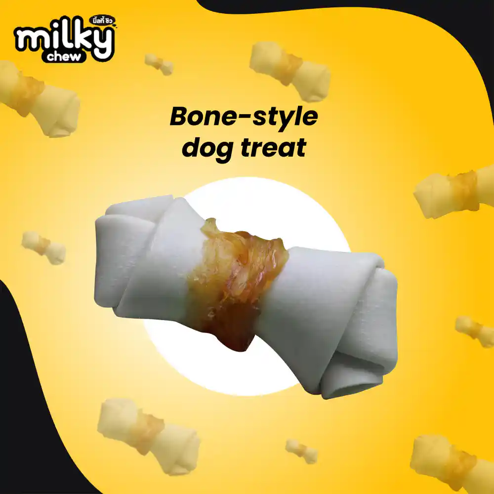 Dogaholic Milky Chew Cheese & Chicken Bones Dog Treats - 10 Pieces