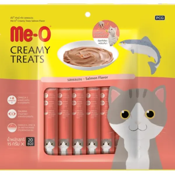 Me O Creamy Salmon and Creamy Bonito Cat Treat Combo (2 x 60g)