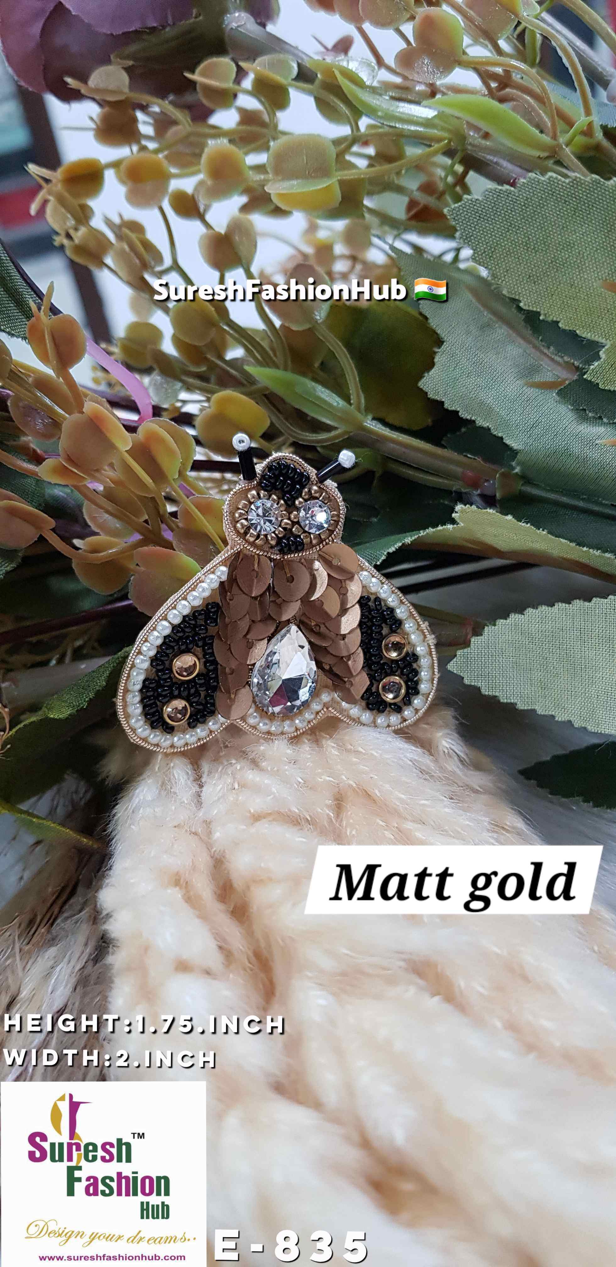 Enchanted Elegance Beetle Patch - Matt Gold