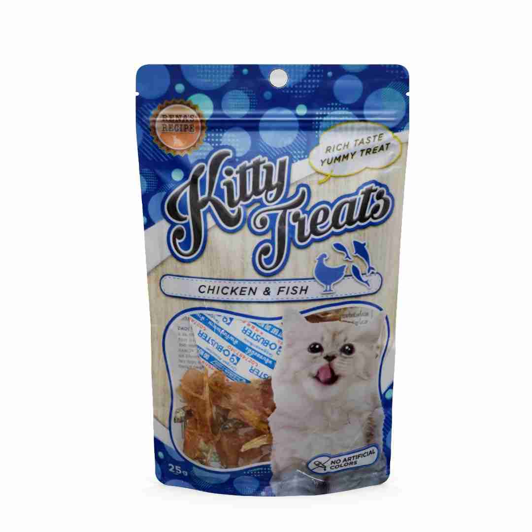 Rena’s Recipe Kitty Treats Spiral Soft Chicken & Fish Cat Treat, 25 g