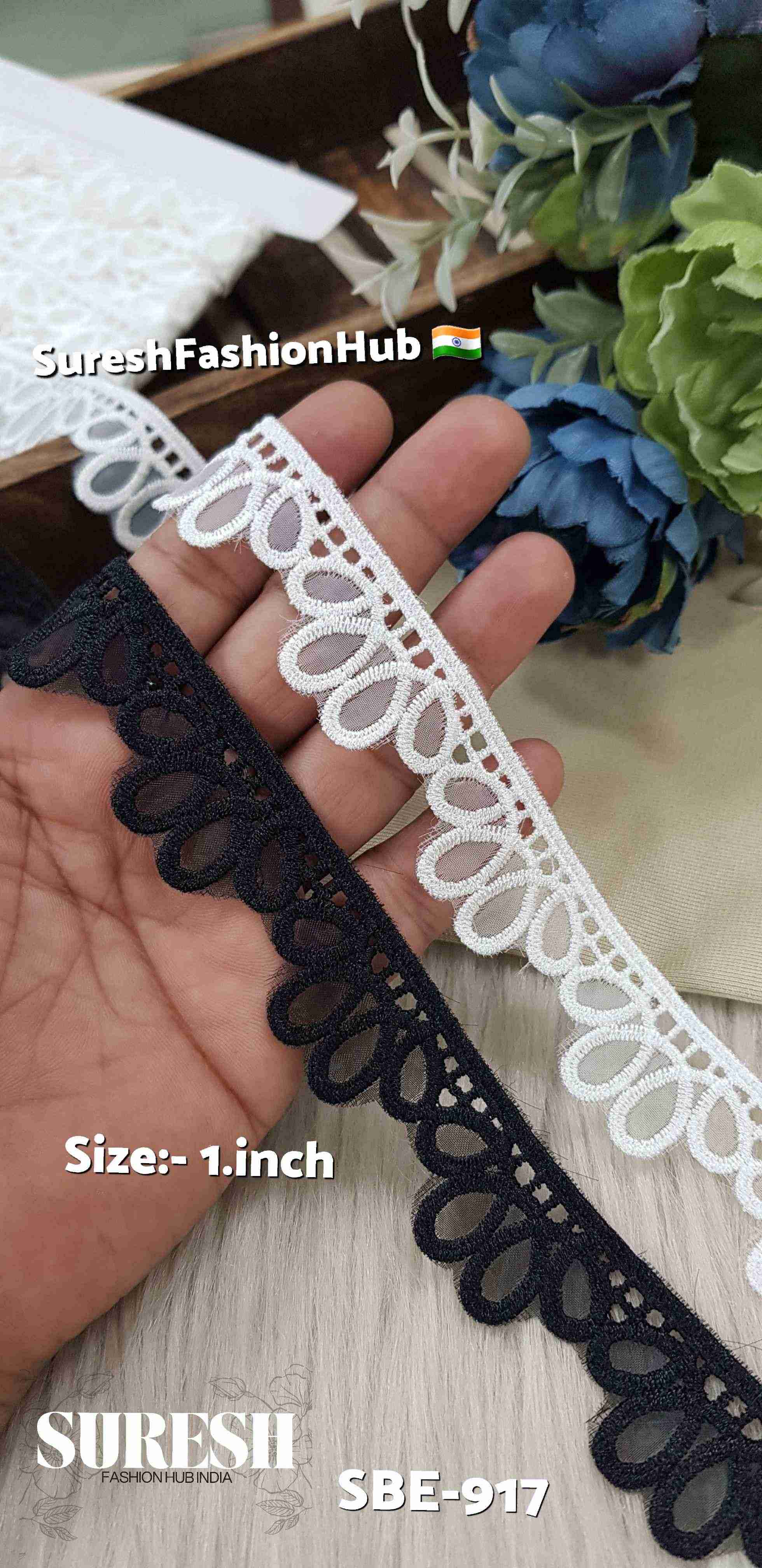 Elite Charm Black Organza Lace