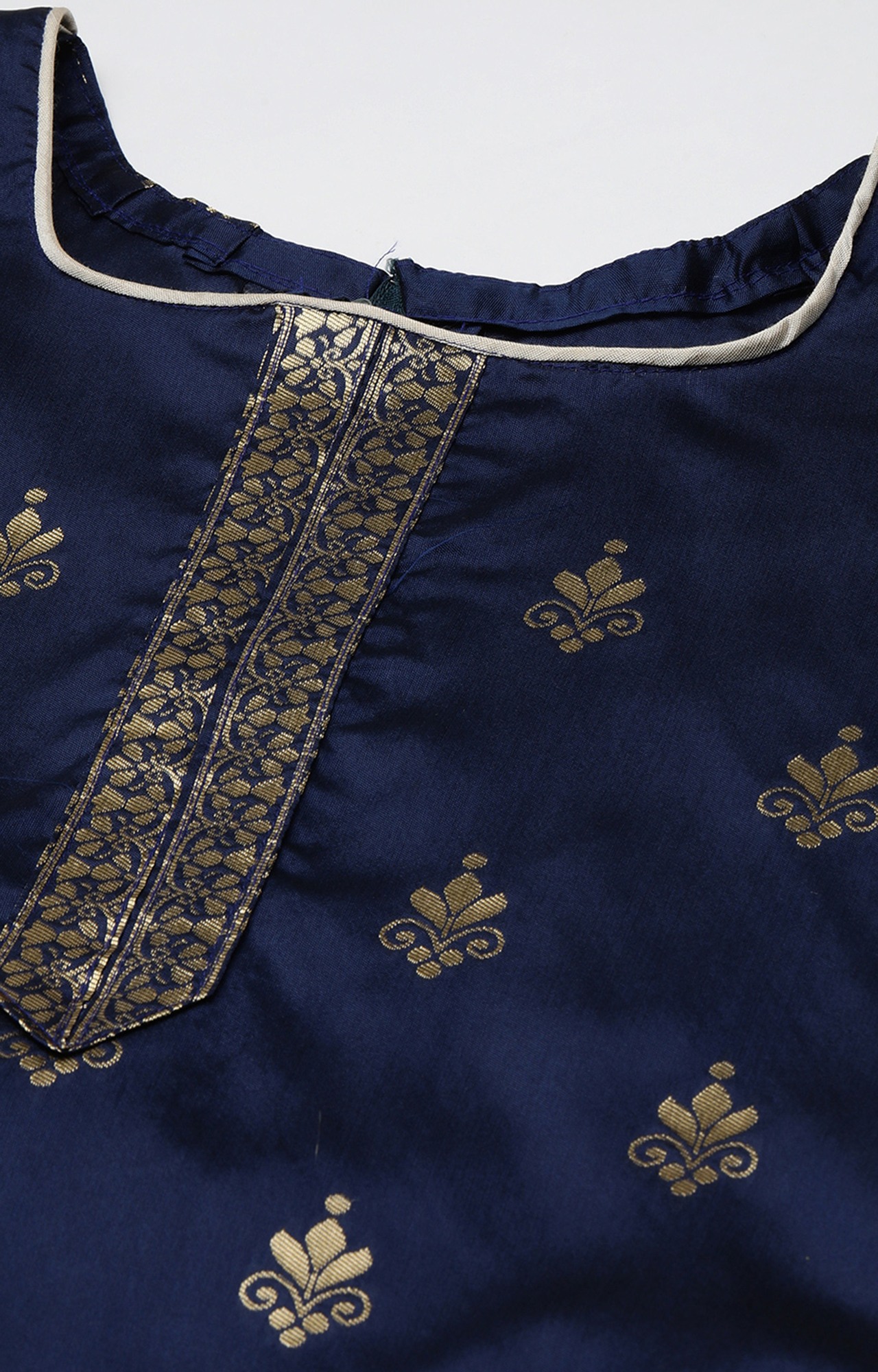 Shaily Women Navy Blue Color Jacquard Woven Design Unstitched Dress Material-VF_SAGUN_NBLUE_DM