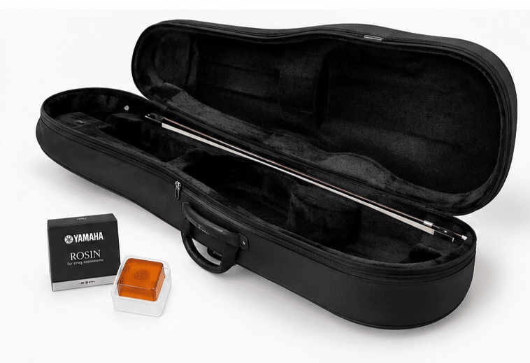 Yamaha VC5S 1/2 Size Acoustic Cello Outfit for Students | Hand-Finished, Spruce Top, with Bow, Case & Rosin 6