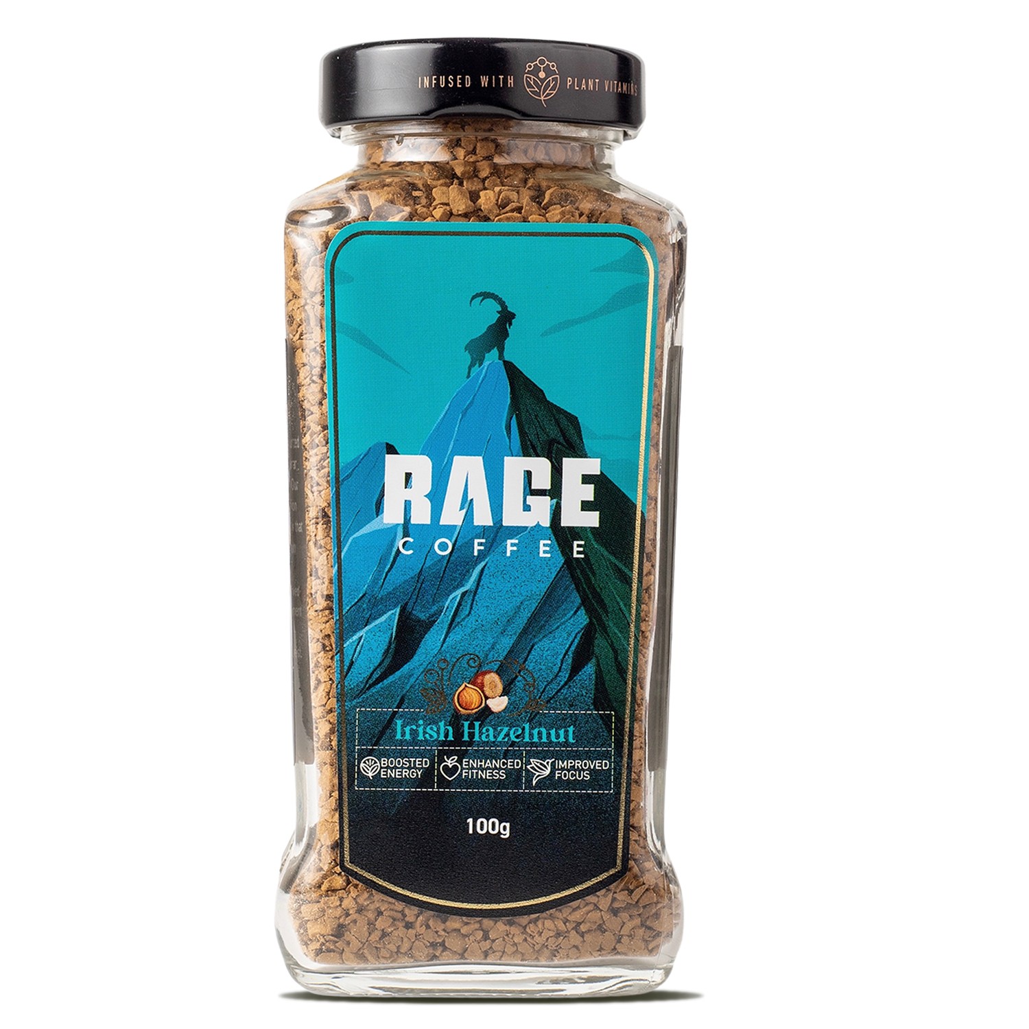 Rage Coffee 100 Gms Irish Hazelnut Flavour - Premium Arabica Instant Coffee