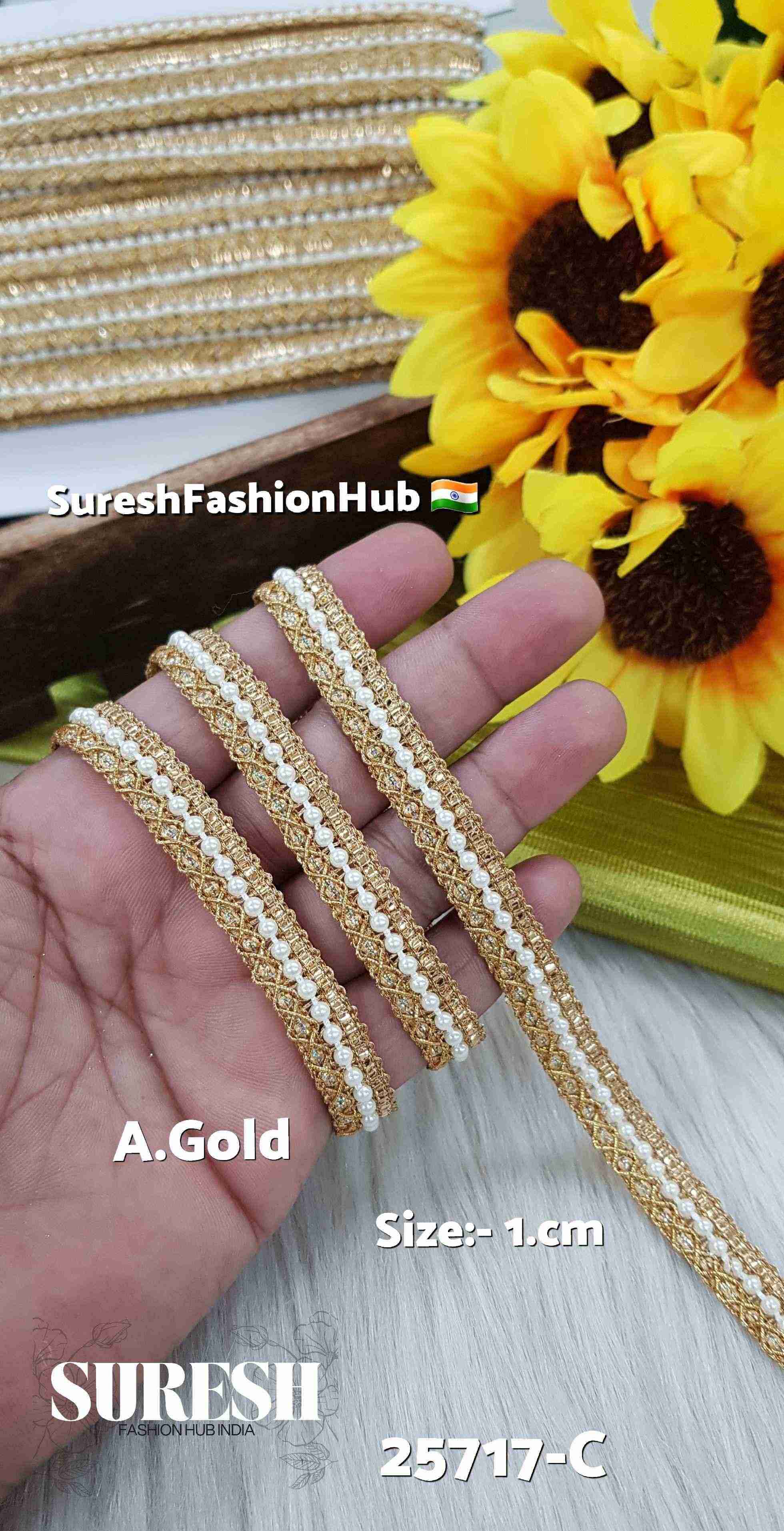 Antique Gold Royal Jhalar Lace