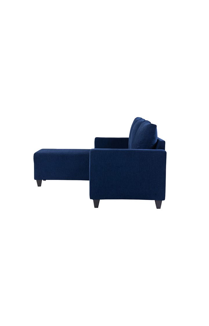neudot Saya RHS Sectional Sofa for Living Room |4 Person Sofa| Premium Fabric with Cushioned Armrest | 12 Months Warranty| Solid Wood Frame| 4 Seater in Saya Blue Color DIY(Do-It-Yourself)