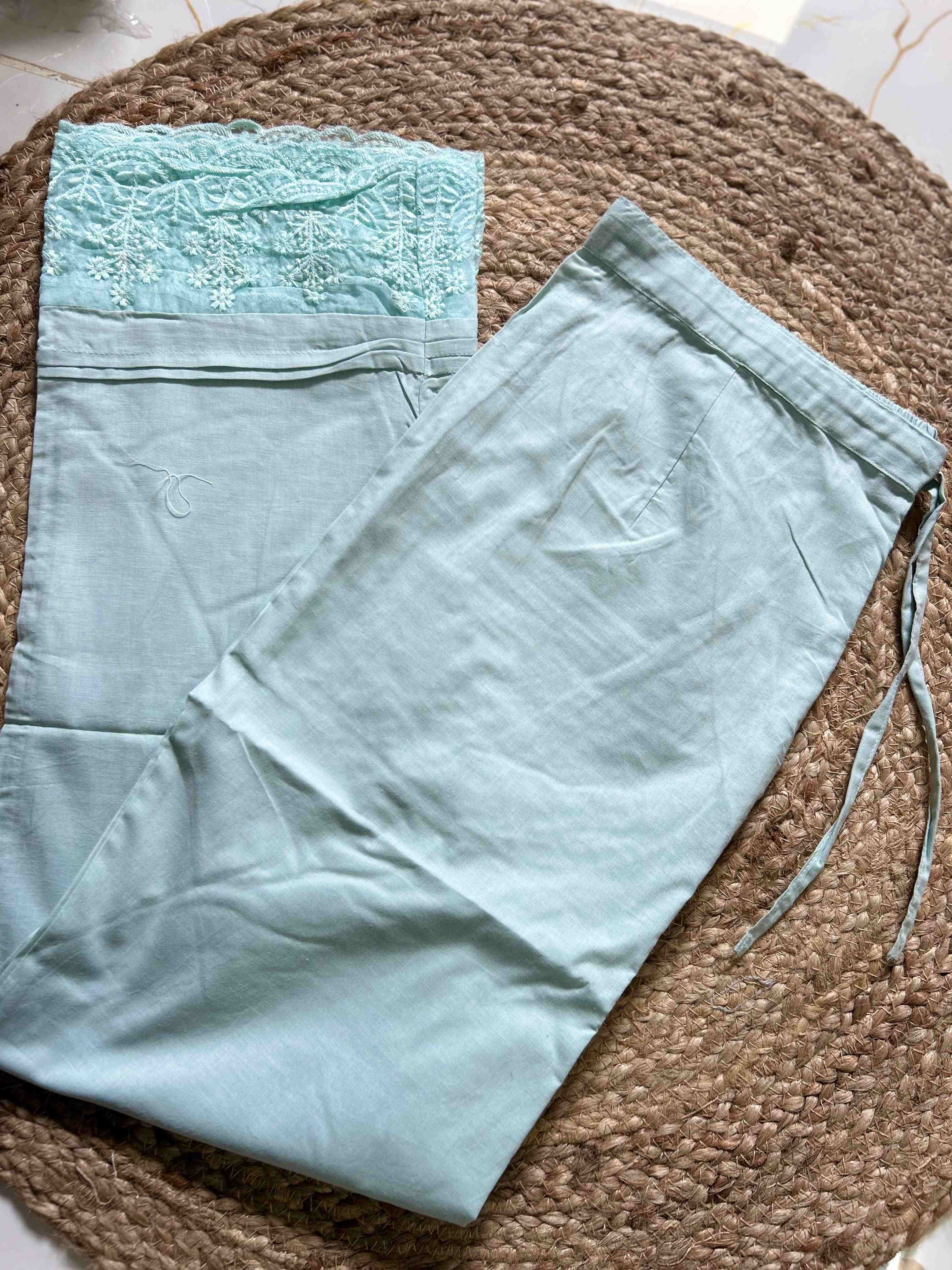 Royal mist flora kurta set with dupatta (pure cotton)