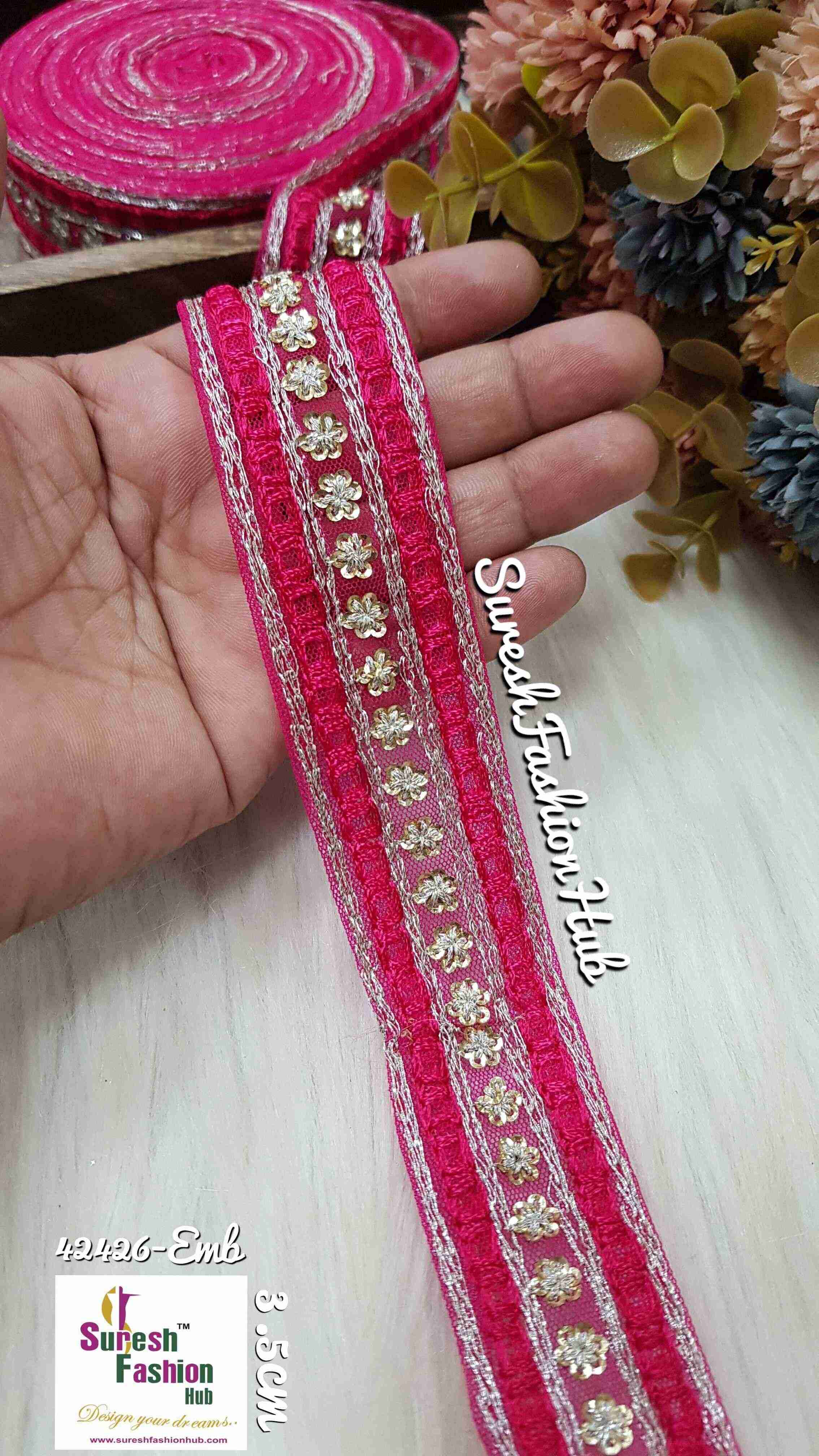 Indian Laces Embellishments Embroidery Saree Border Wholesale Silk Crafting Sewing Decorative Designer Ribbons #Blackborder  #Fancylaces #Decorativetrims #Embroideredborder #Sewingtrims #テープ #minne #lndianlaces #Sareeborder #アニー都城 #pasamanerías #pasamaneriasbordadas #Embellishments #可愛いマスク #Embroiderytrimmings #アクセサリー