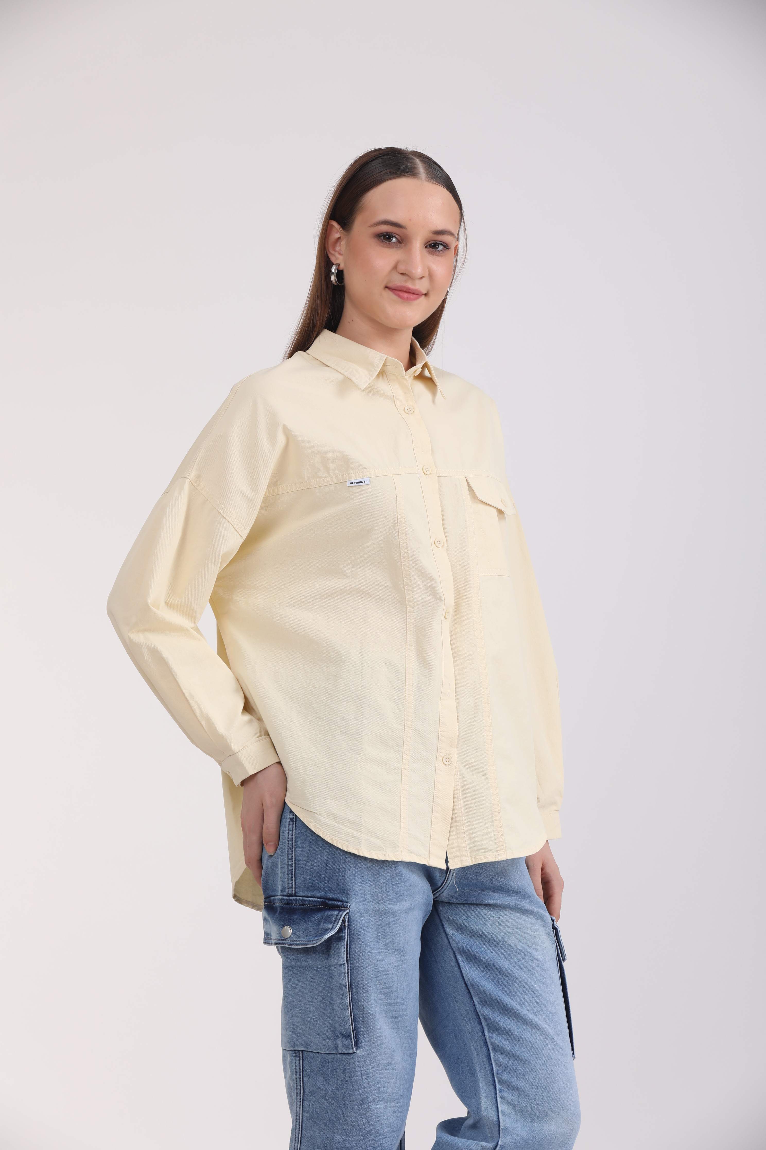 Albion Women Beage Blouson Top