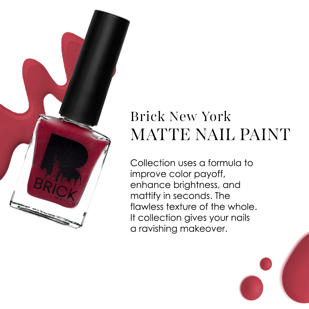 Brick New York Matte Nails Primitive Maroon 09
