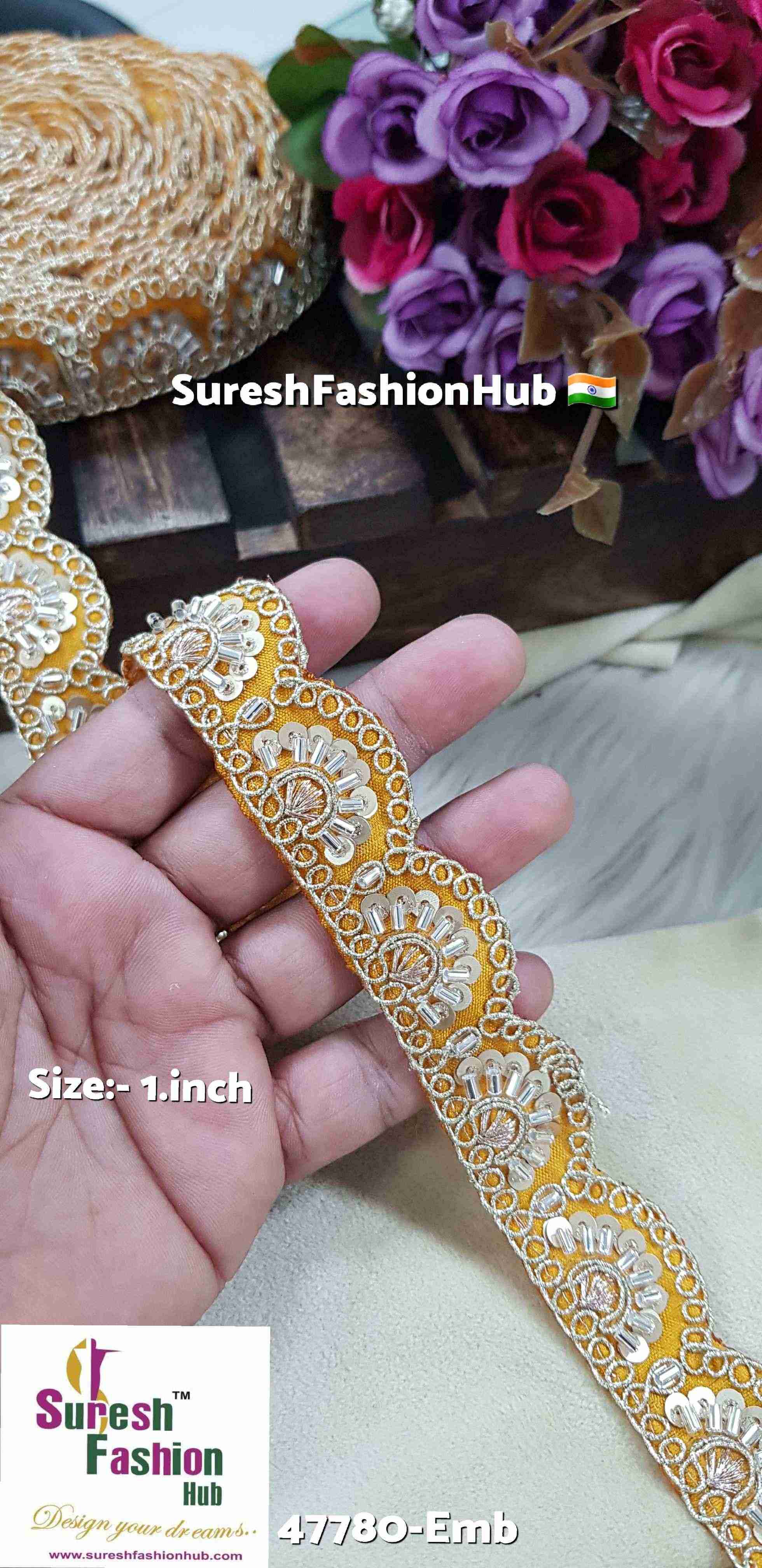 Yellow Sunshine Scalloped Trim