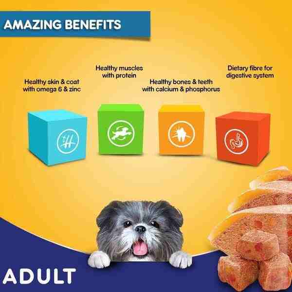 Pedigree Adult Chicken, Grilled Liver Loaf Flavor with Vegetables Wet Dog Food - 70 g