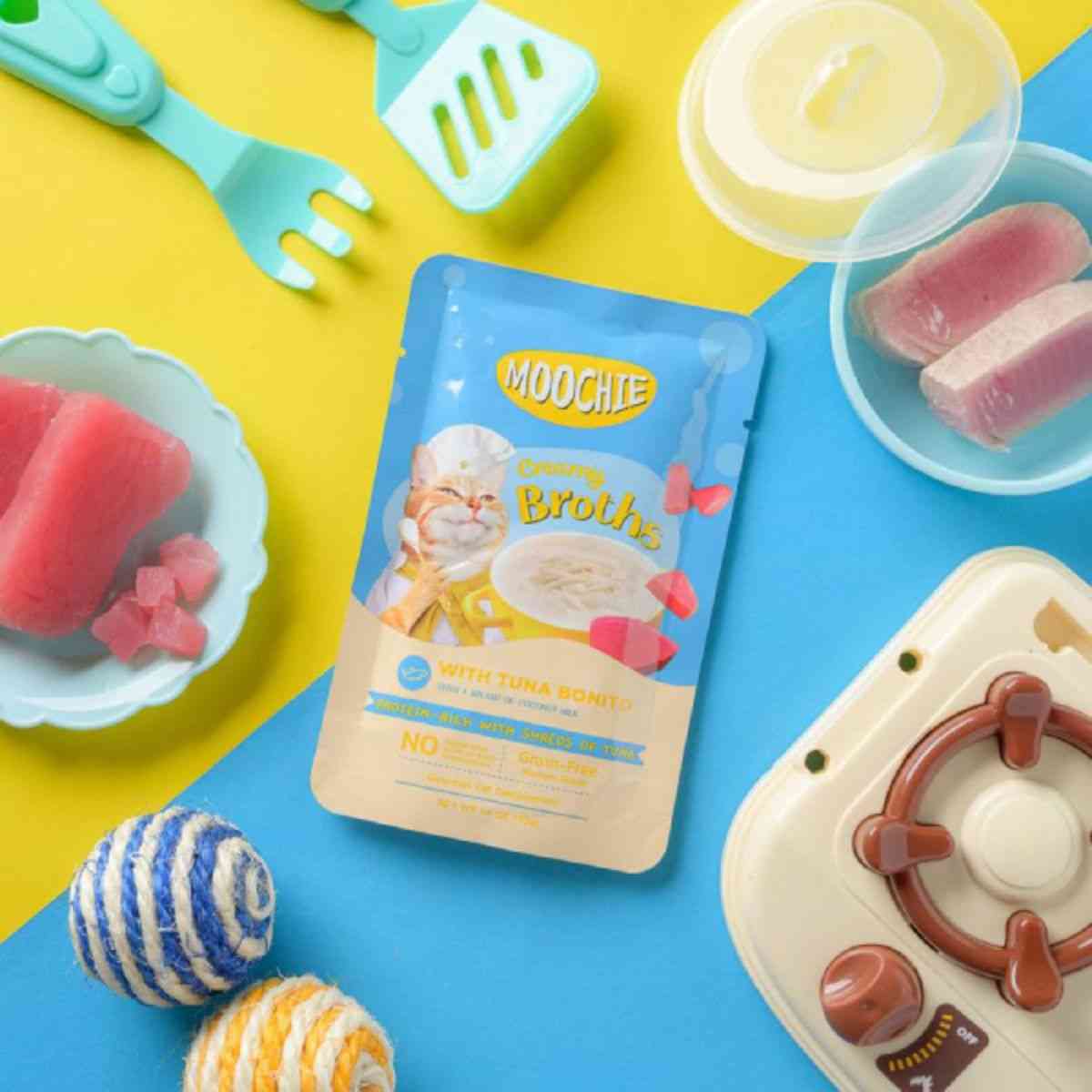 Moochie Creamy Broth With Tuna & Bonito Wet Cat Food - 40 gm