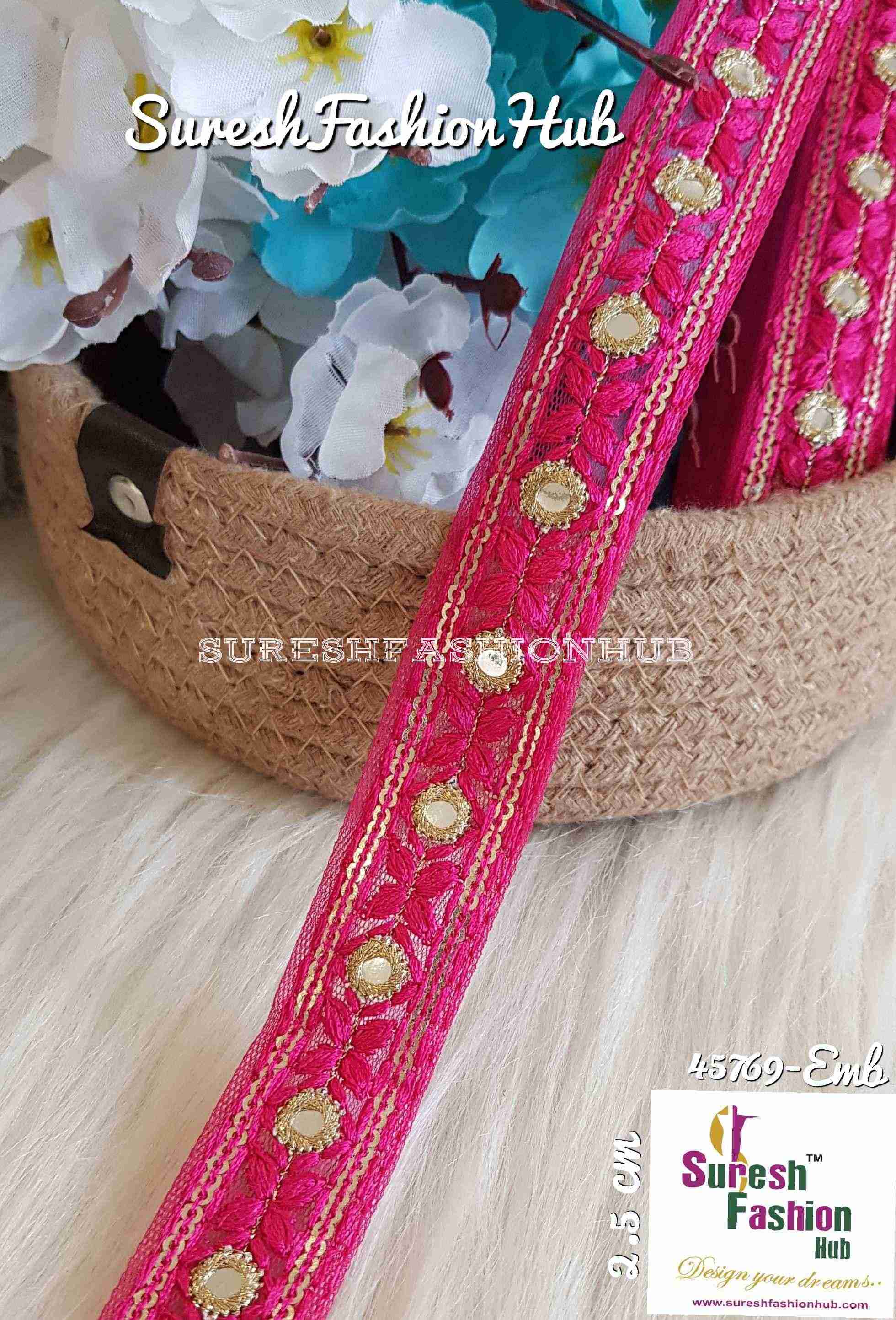 Indian Laces Embellishments Embroidery Saree Border Wholesale Silk Crafting Sewing Decorative Designer Ribbons #Blackborder  #Fancylaces #Decorativetrims #Embroideredborder #Sewingtrims #テープ #minne #lndianlaces #Sareeborder #アニー都城 #pasamanerías #pasamaneriasbordadas #Embellishments #可愛いマスク #Embroiderytrimmings #アクセサリー