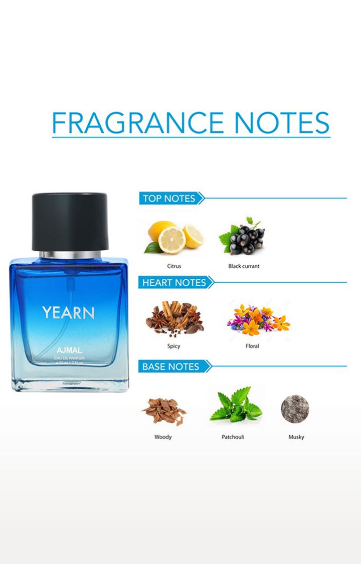 Ajmal | Ajmal Yearn Eau De Parfum Aquatic Perfume 50ML Long Lasting Scent Spray Party Wear Gift For Men 1