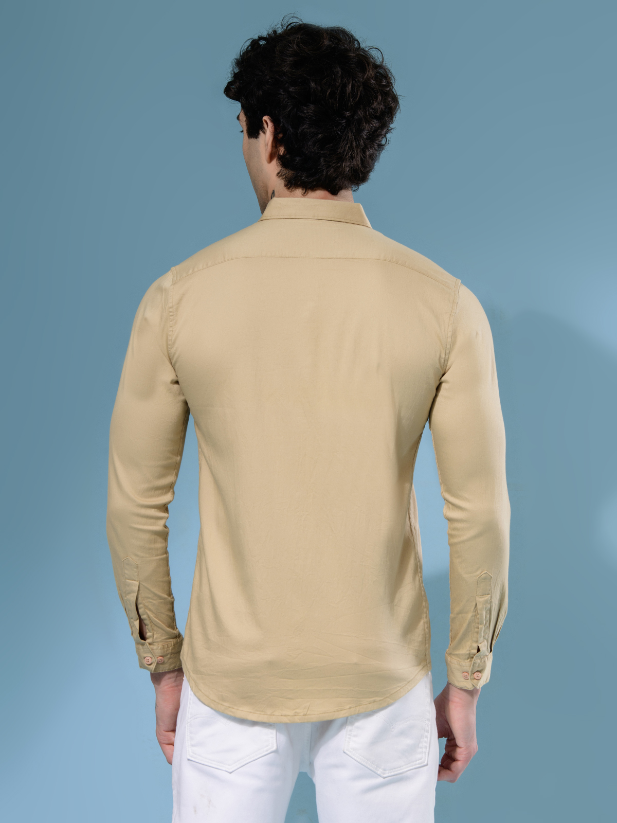 ALBION MENS HORIZON BEIGE SHIRT