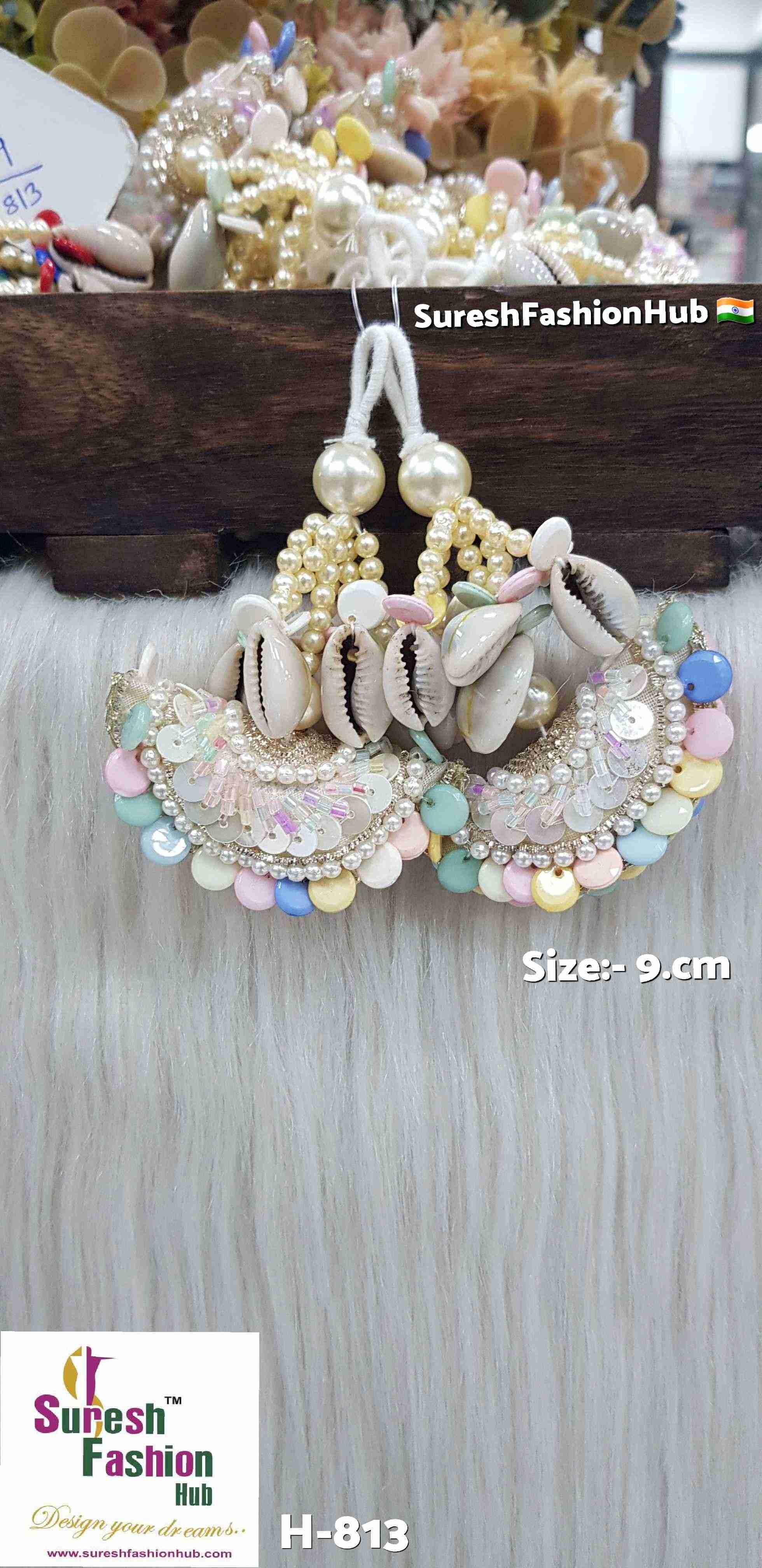 Light Multy Nakshi Scalloped Pearl Tassel