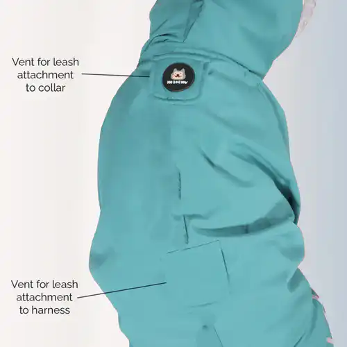 Dogobow Shark Body Suit Raincoat for Dogs and Cats, Blue