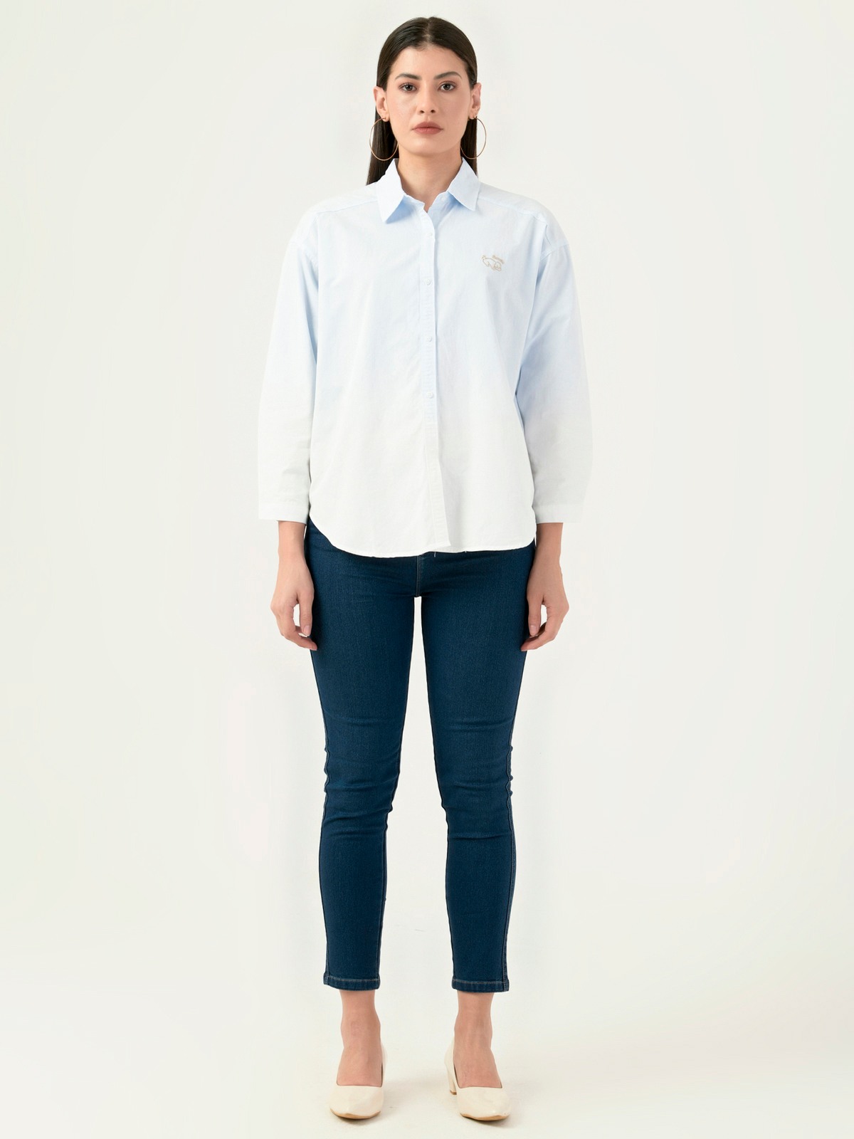Albion Women Smart Premium Sky Casual Shirt