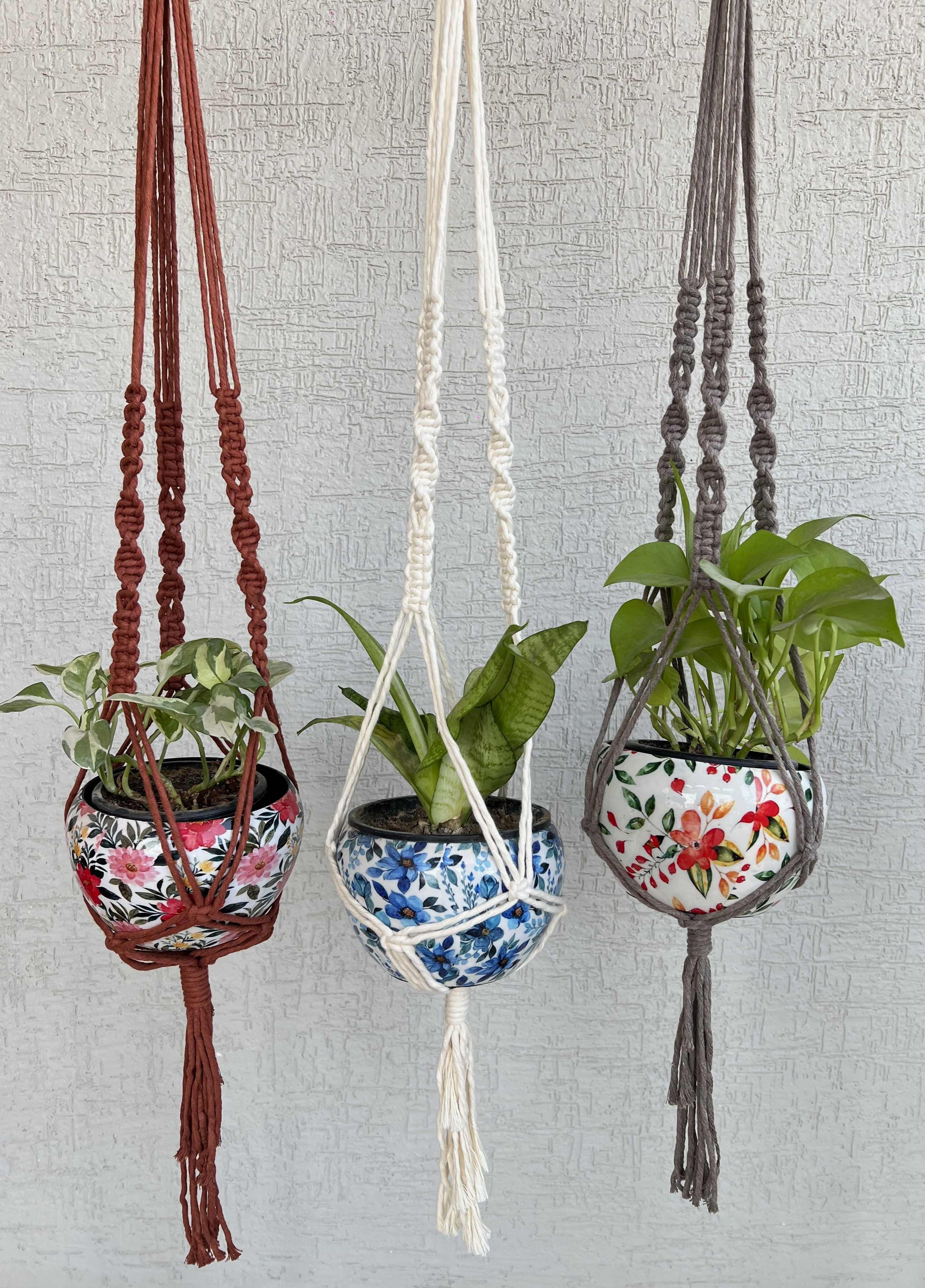 Macrame Plant Hanger - Design 1