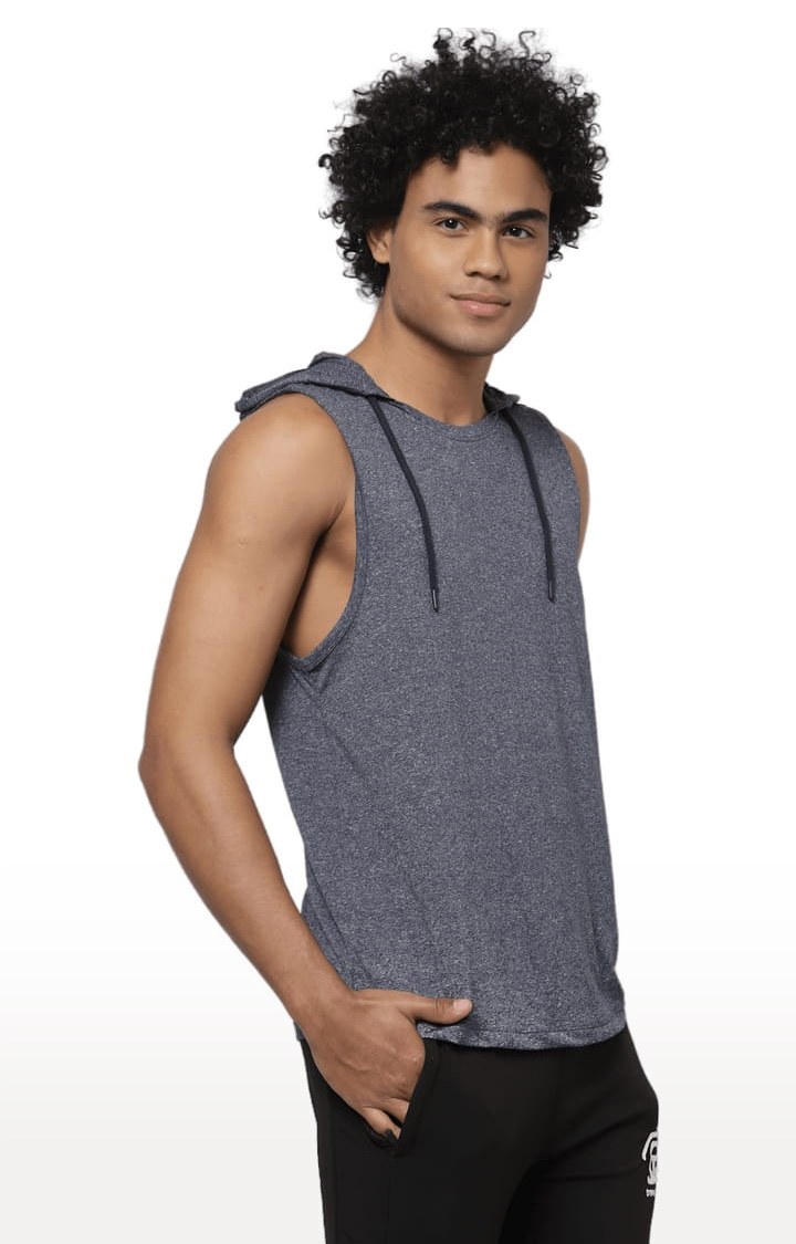 Men's Grey Knit Melange Vests