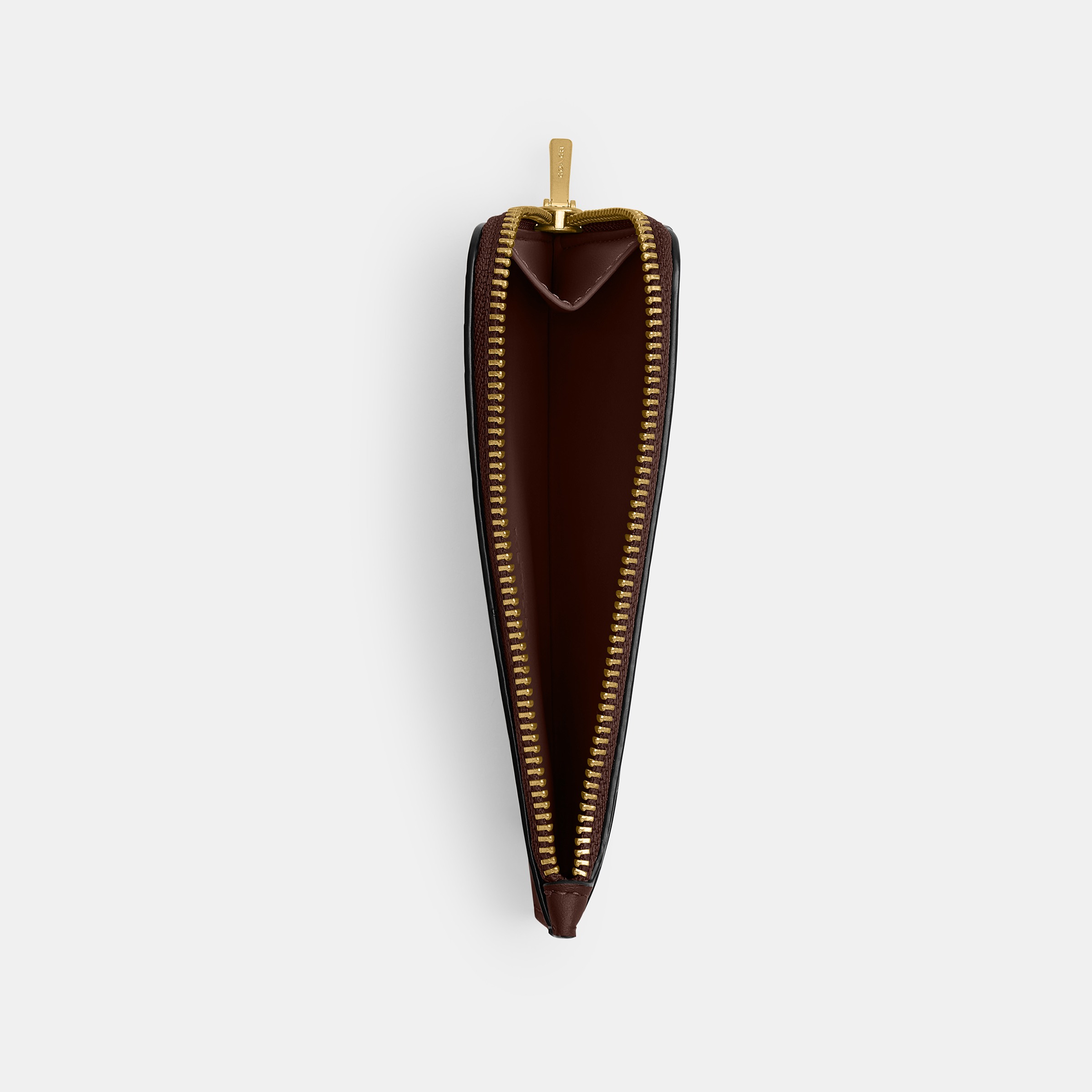 Refined Calf Leather New York Zip Card Case