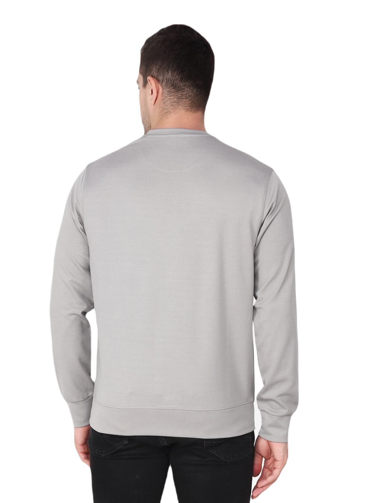 Albion  Mens Winter L.Grey Round Neck Sweatshirt