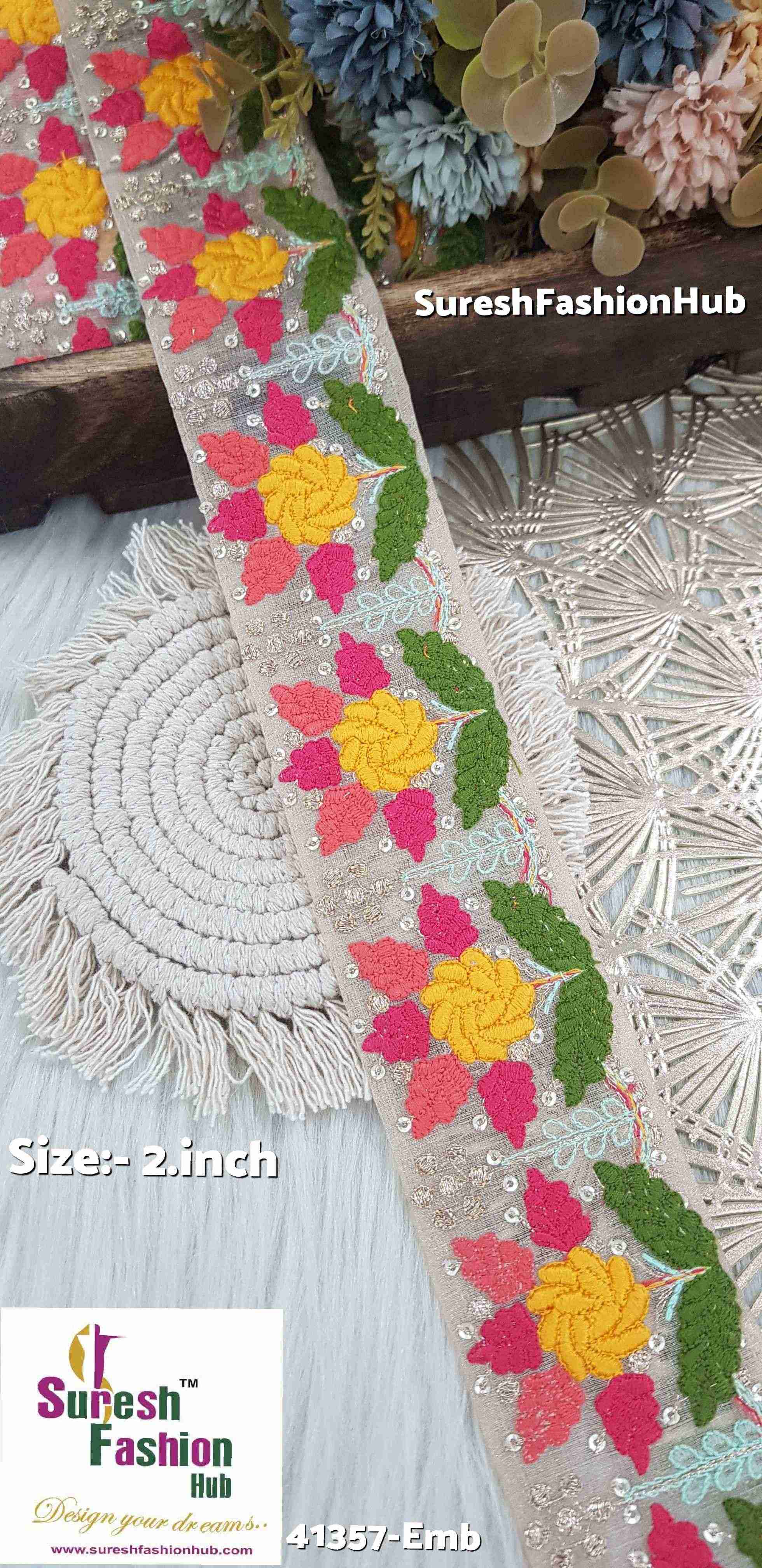 Organza Multi-Color Embroidery Lace