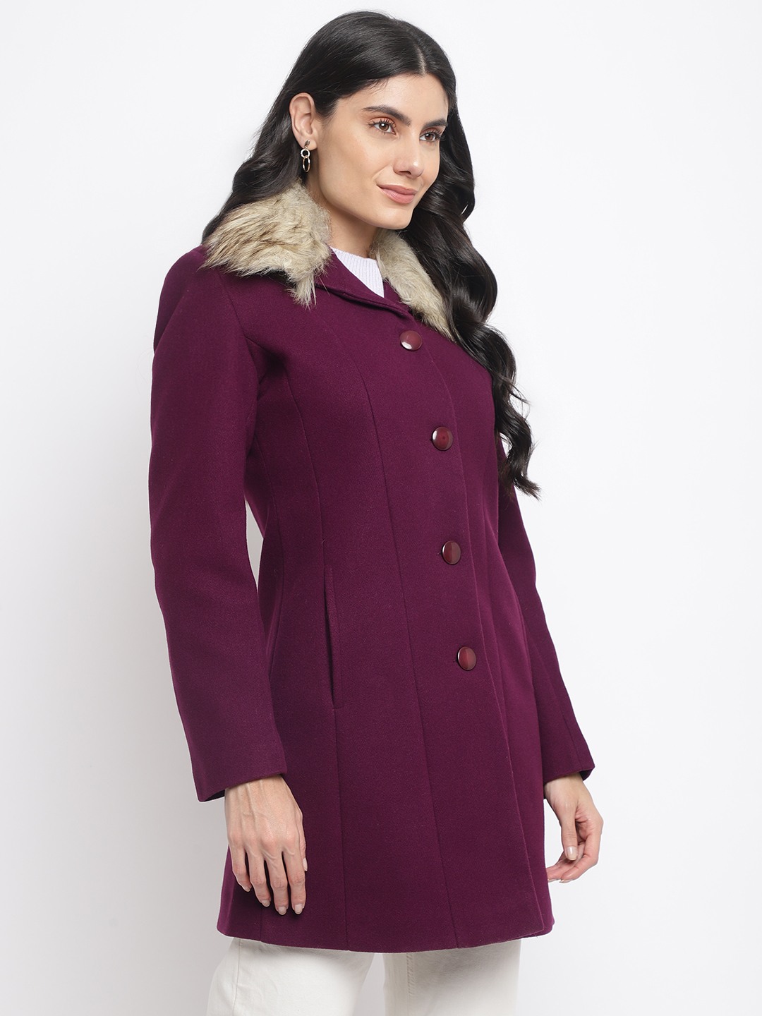 HER GRACE PURPLE LONG COAT