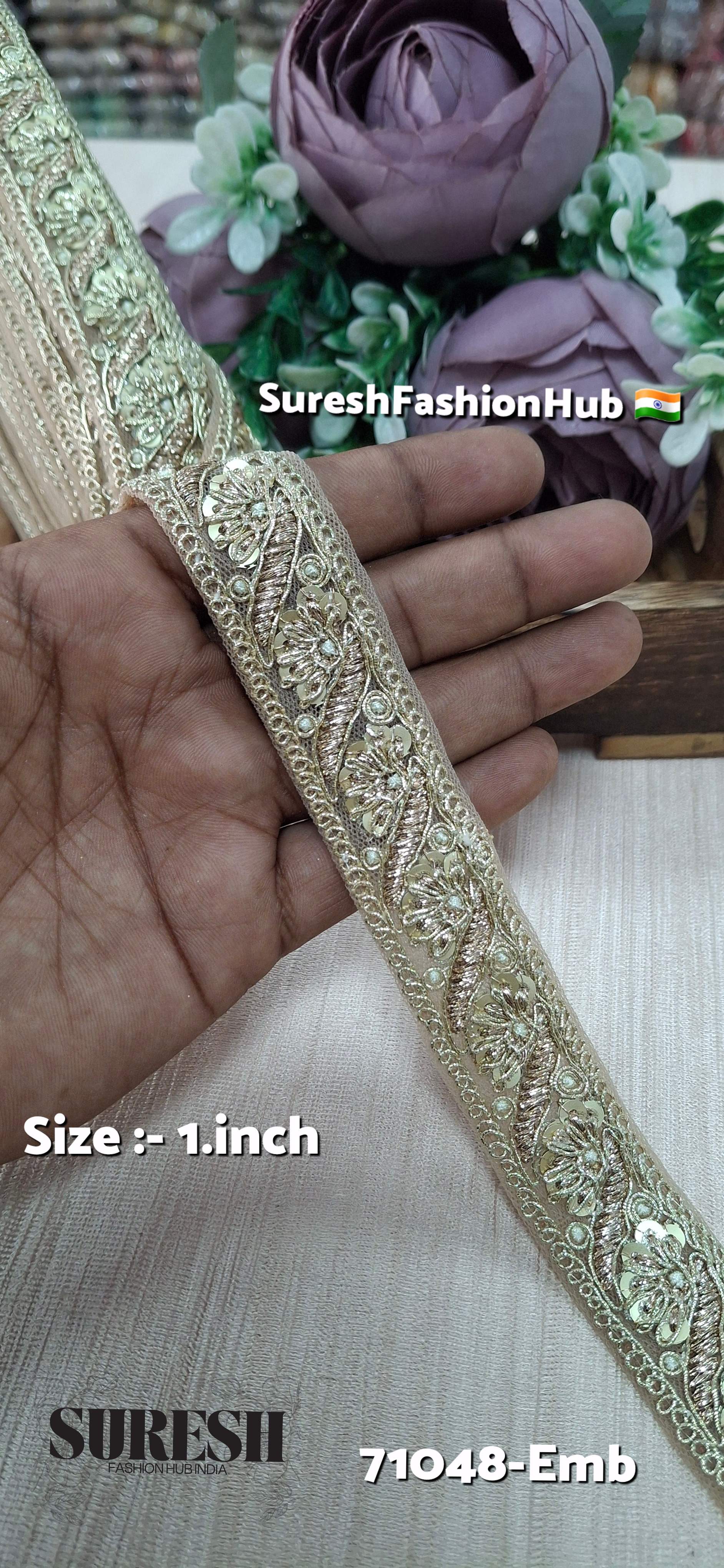 Lightlist Gold Elegance Embroidery Lace