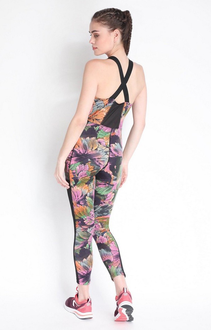 Women's Multicolor Floral Polyester Jumpsuits