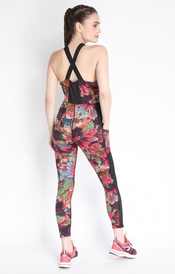 Women's Multicolor Floral Polyester Jumpsuits
