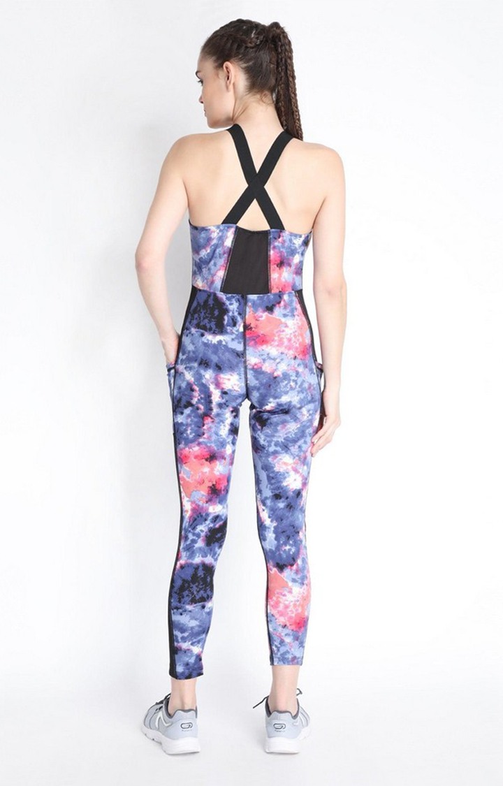 Women's Multicolor Printed Polyester Jumpsuits