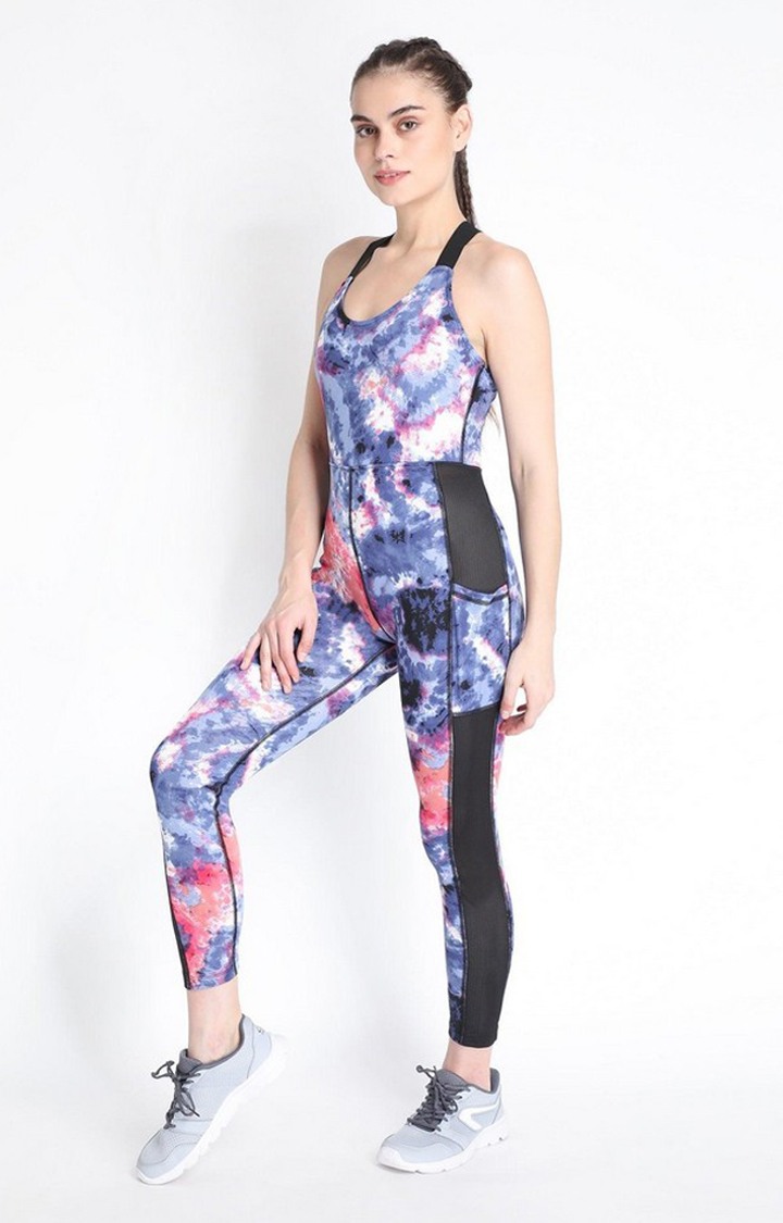 Women's Multicolor Printed Polyester Jumpsuits