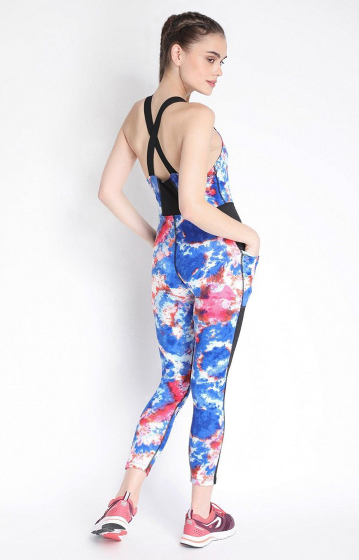 Women's Multicolor Printed Polyester Jumpsuits