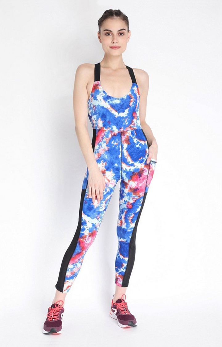 CHKOKKO | Women's Multicolor Printed Polyester Jumpsuits