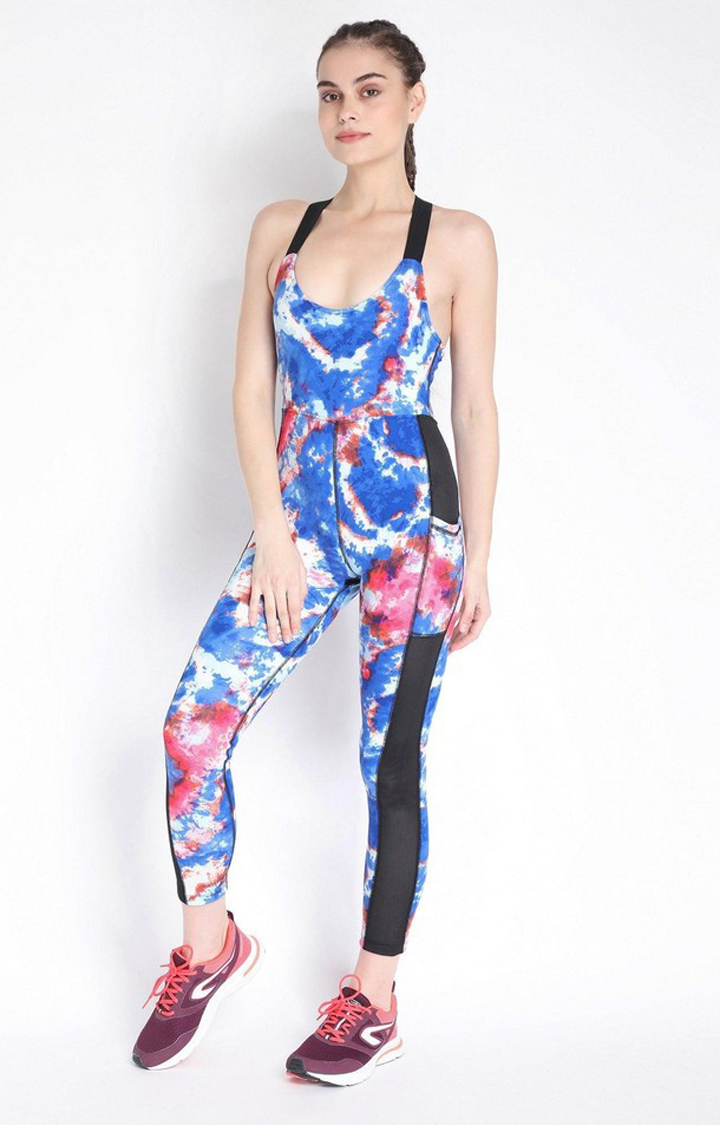 Women's Multicolor Printed Polyester Jumpsuits