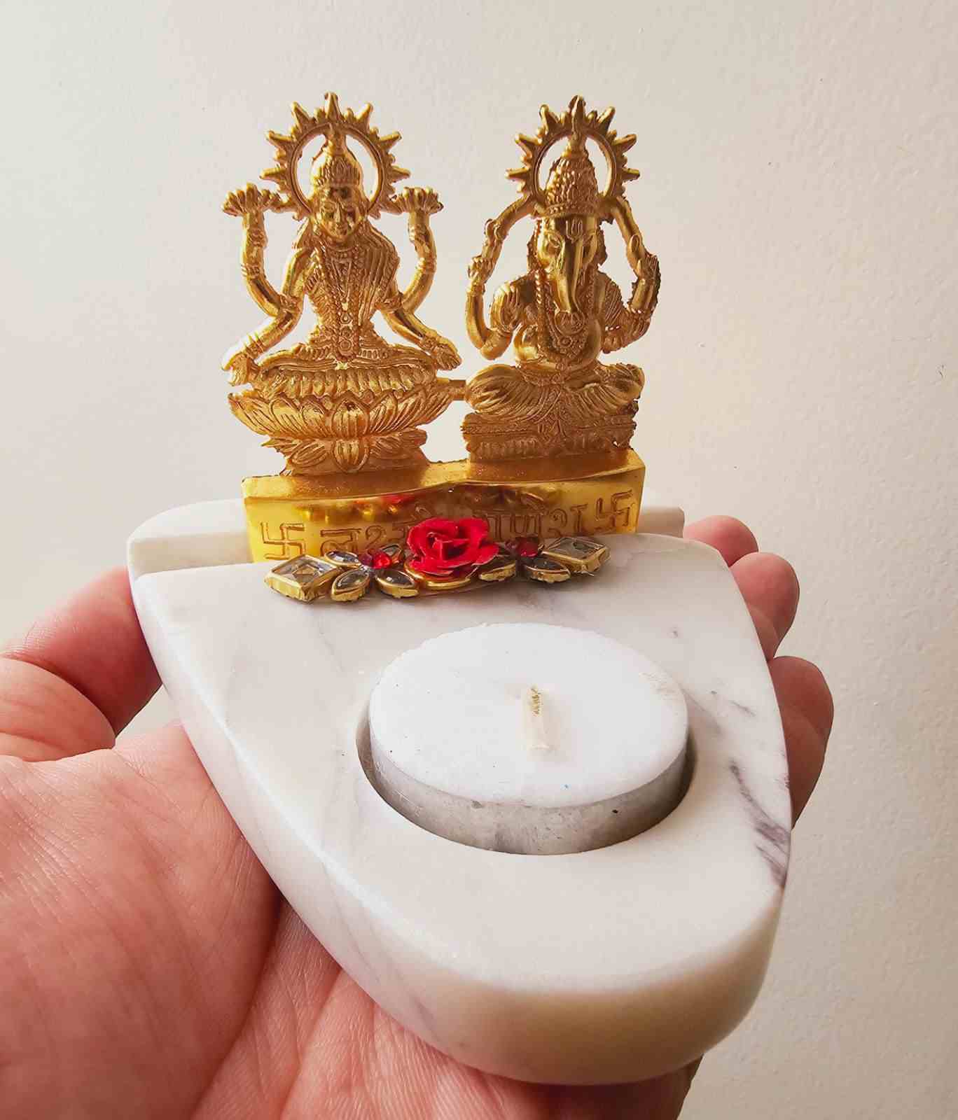 Laxmi Ganesha Tealight Holder