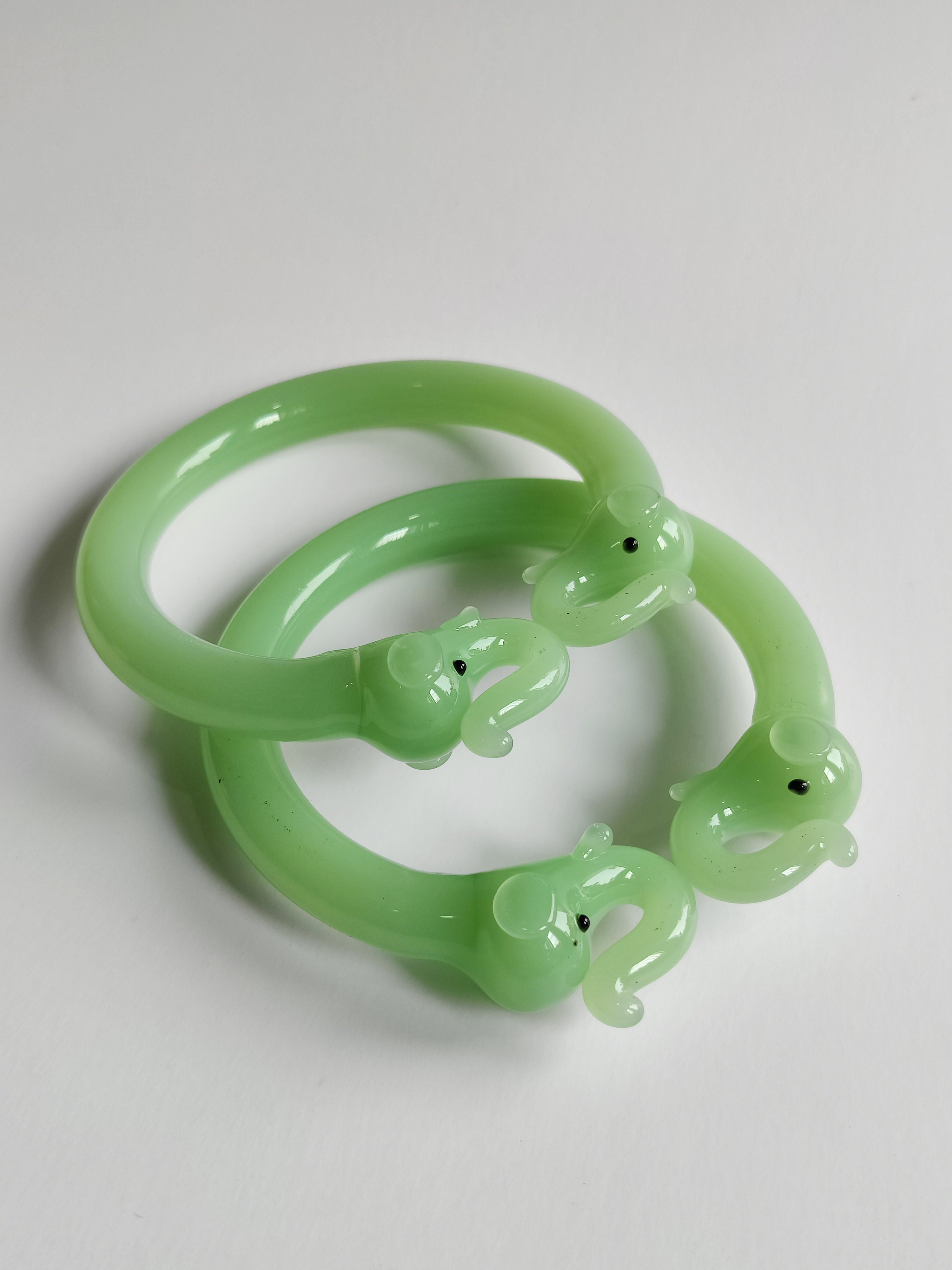 Elephant bangle opeq green