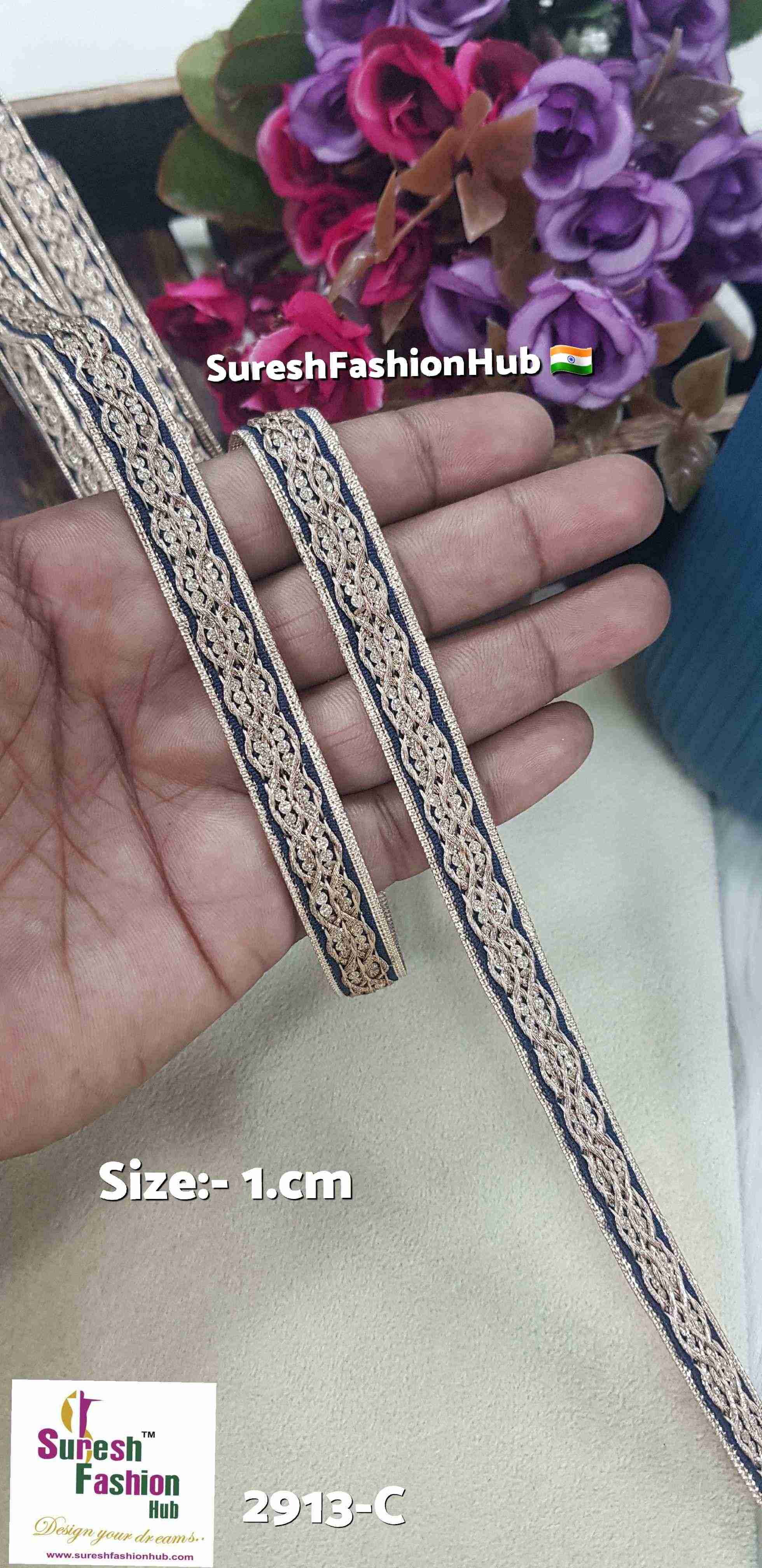 Nevy Blue Radiant Zari Embellishments Trim