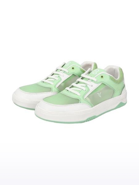 Women's Green Solid Closed Toe TPU Sneakers