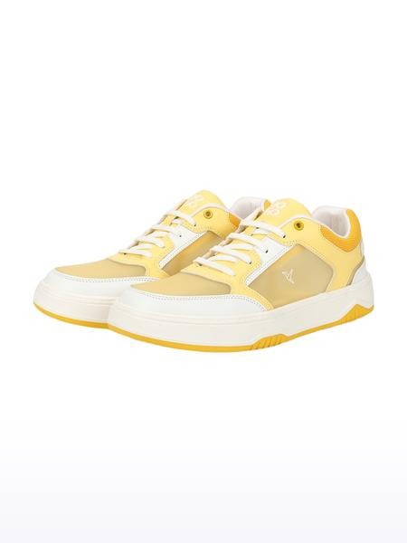 Women's Yellow Solid Closed Toe TPU Sneakers