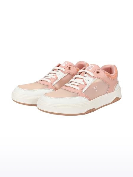 Women's Pink Solid Closed Toe TPU Sneakers