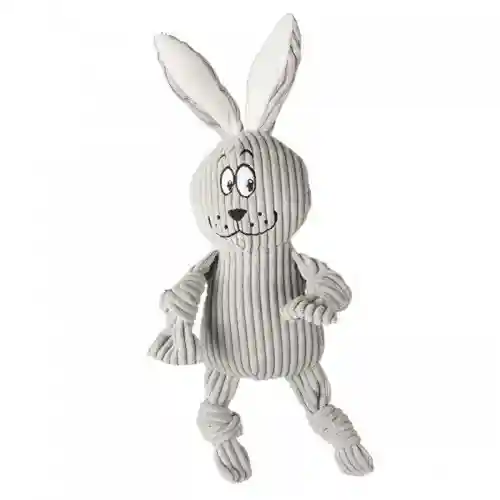 Barkbutler Fofos Fluffy Rabbit Grey Squeaky Plush Toy for Puppies and Dogs