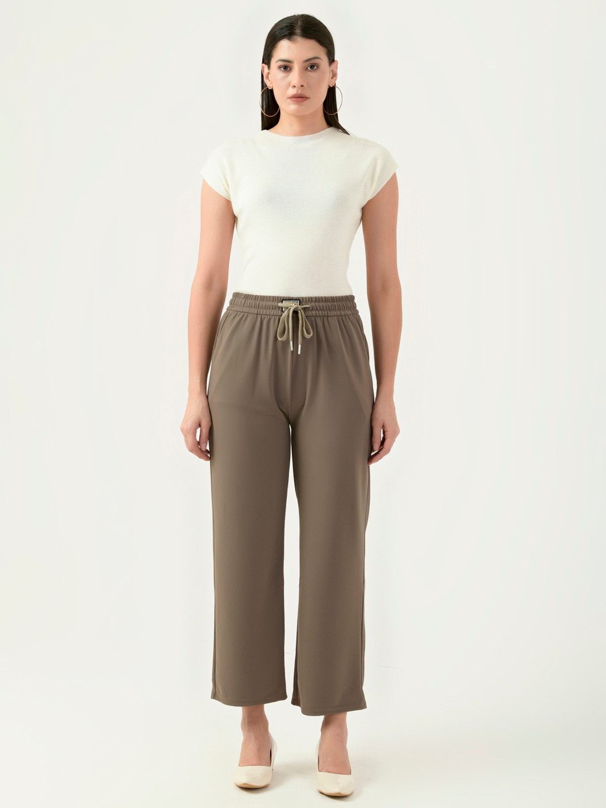 Albion Women Smart Premium Brown Trousers