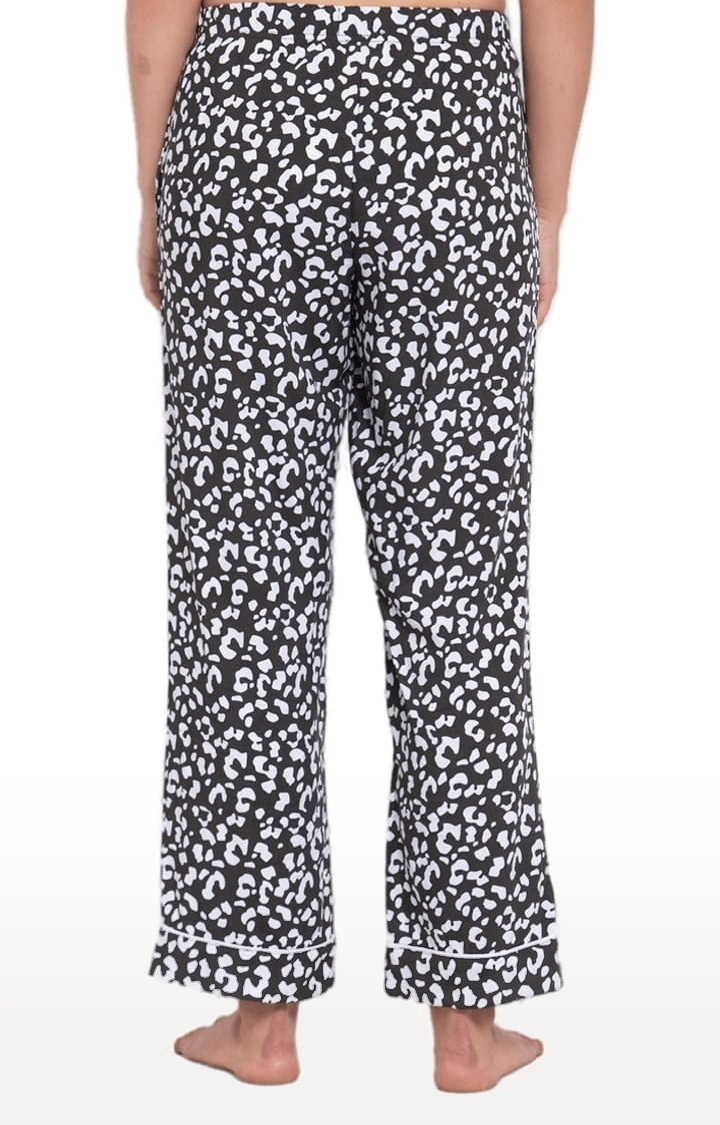 YOONOY | Women's Black and White Printed Pyjamas 3