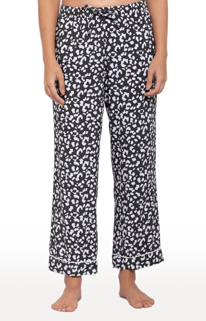 YOONOY | Women's Black and White Printed Pyjamas 0