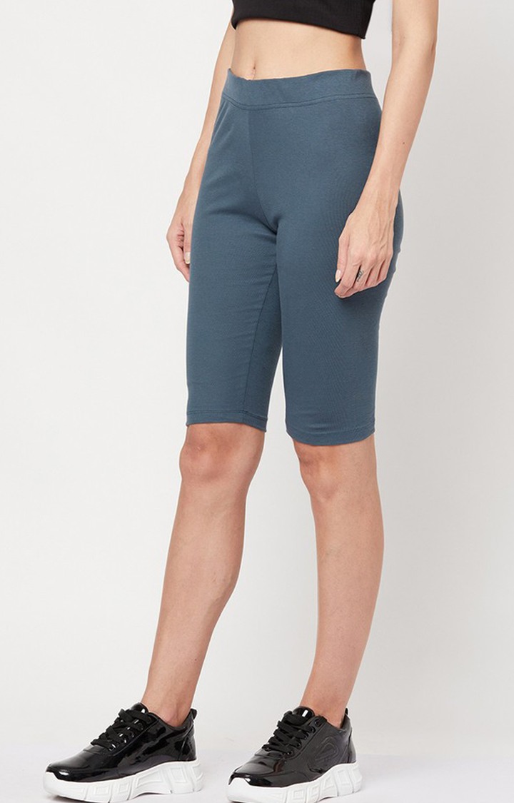 Grey cotton cycling shop shorts